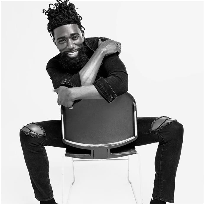 Fitzroy Constantine editorial portrait — black and white