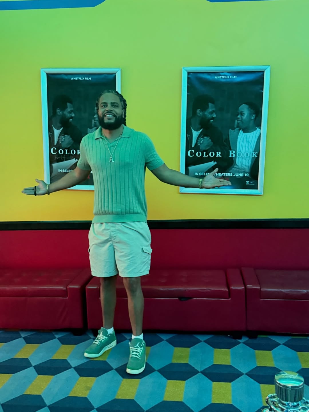 Color Book premiere — Kia Shine with film posters